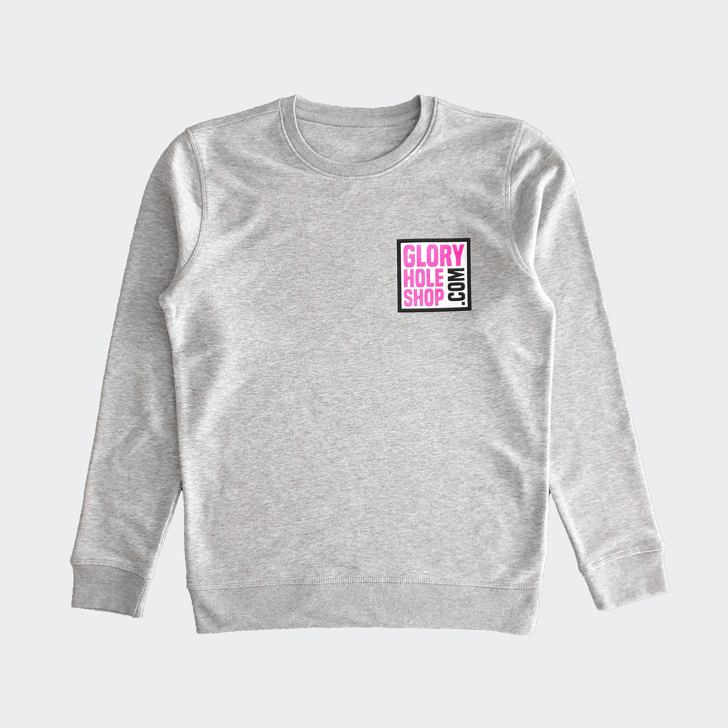 Glory Hole Logo Sweater Heather Grey / Scream Pink / Black / White GHSS-SW-HTHR-001