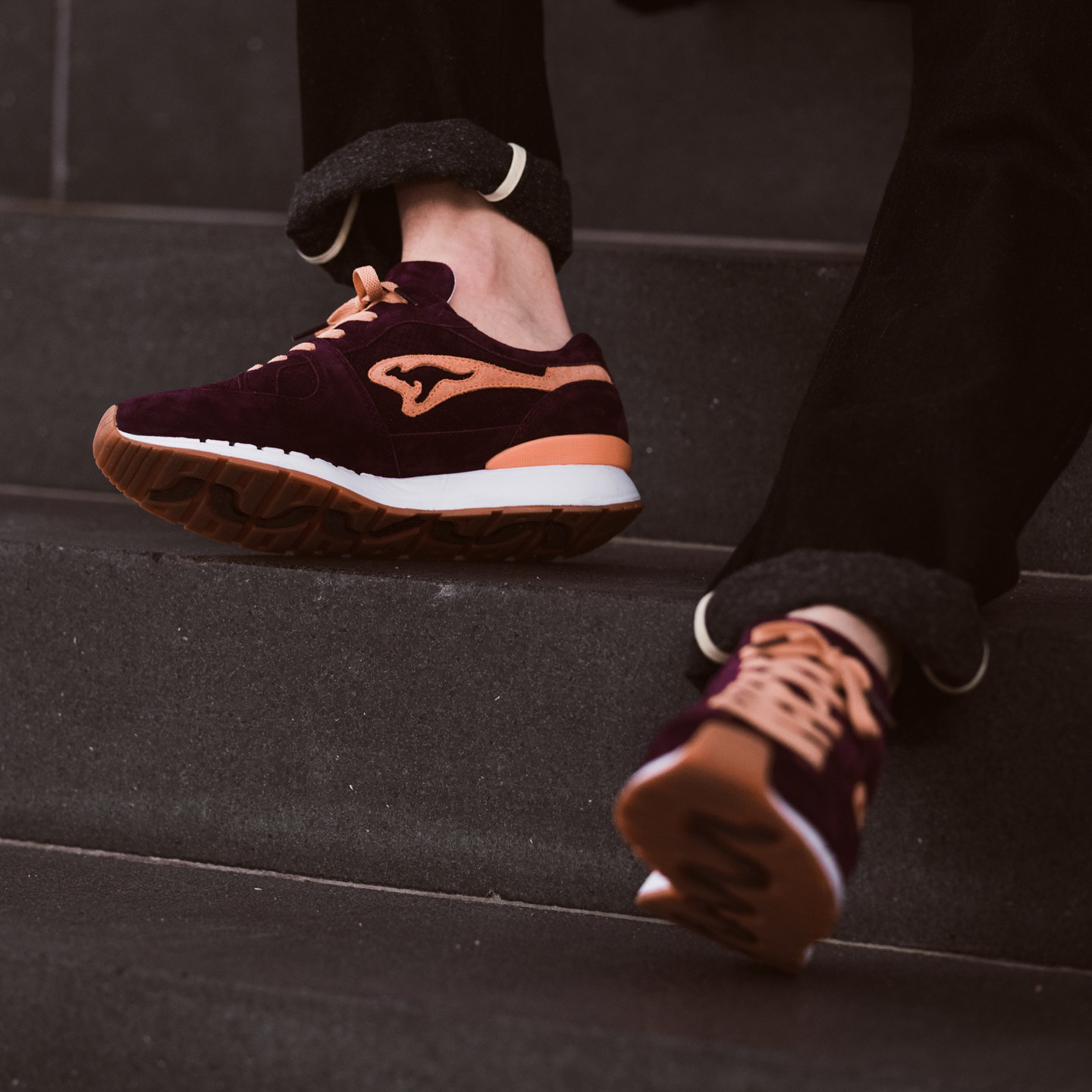 KangaROOS Coil R-1 'Shiraz' - Made in Germany Burgundy / Peach 47225-6111-46