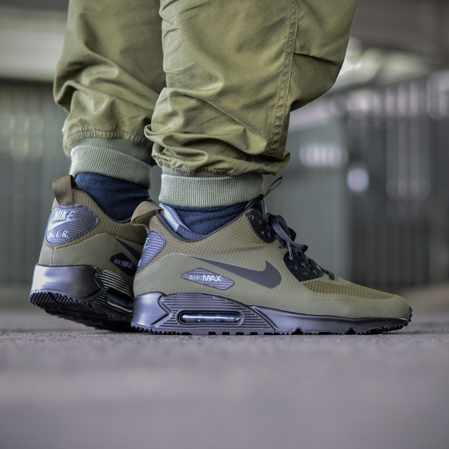 Nike Air Max 90 Mid Sneakerboot Dark Loden / Black / Dark Grey 806808-300-42.5