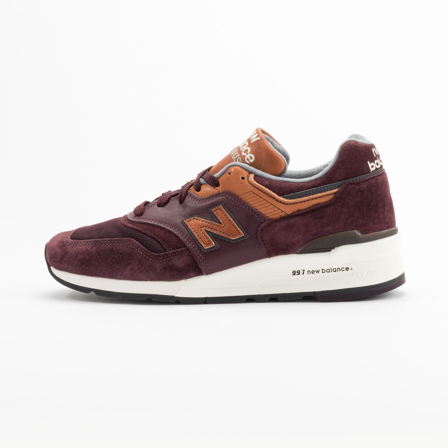 New Balance M997 Made in USA Burgundy / Light Brown M997DSLR-42.5