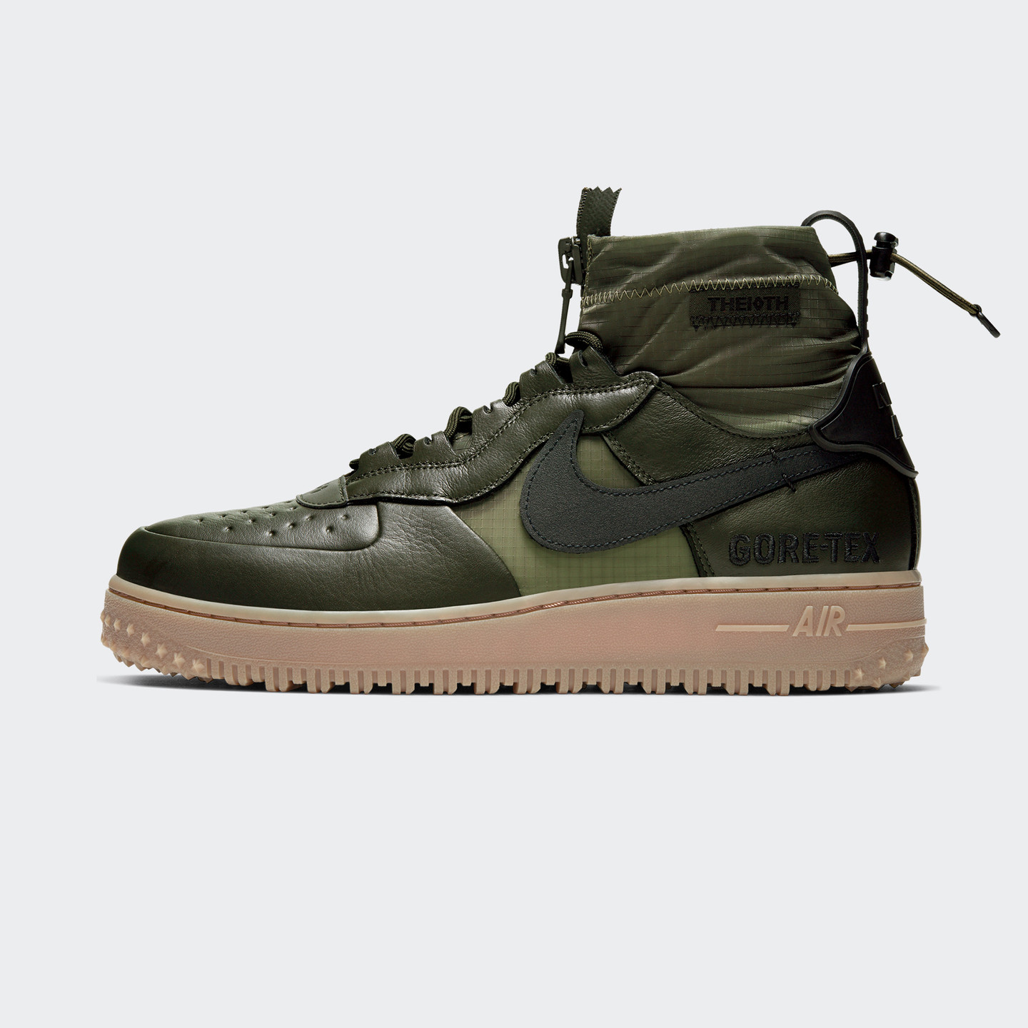 Nike Air Force 1 Winter Gore-Tex Sequoia / Black / Medium Olive / Gum CQ7211-300-45.5