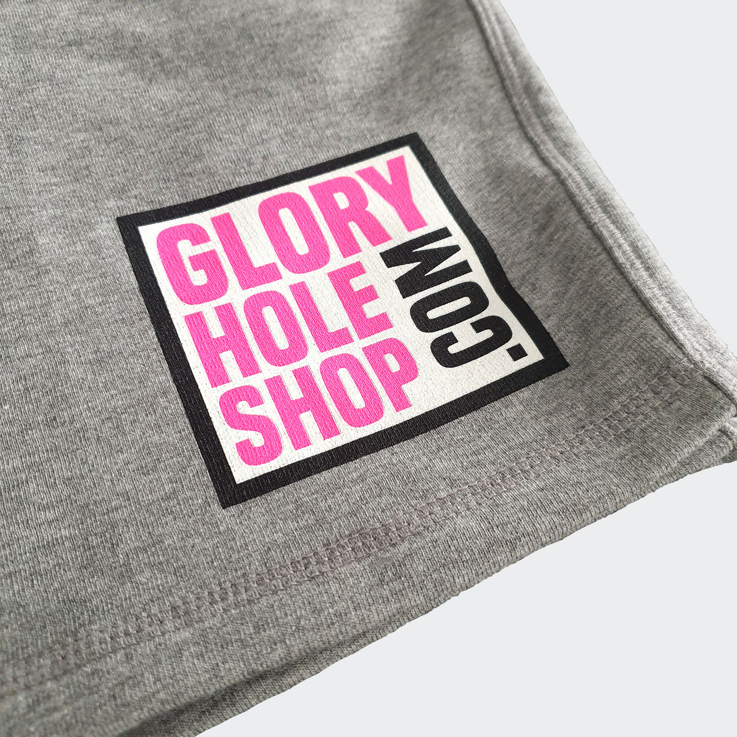 Glory Hole Logo Short Mid Heather Grey / Scream Pink / Black / White GHSS-SH-HTHR-001-XL