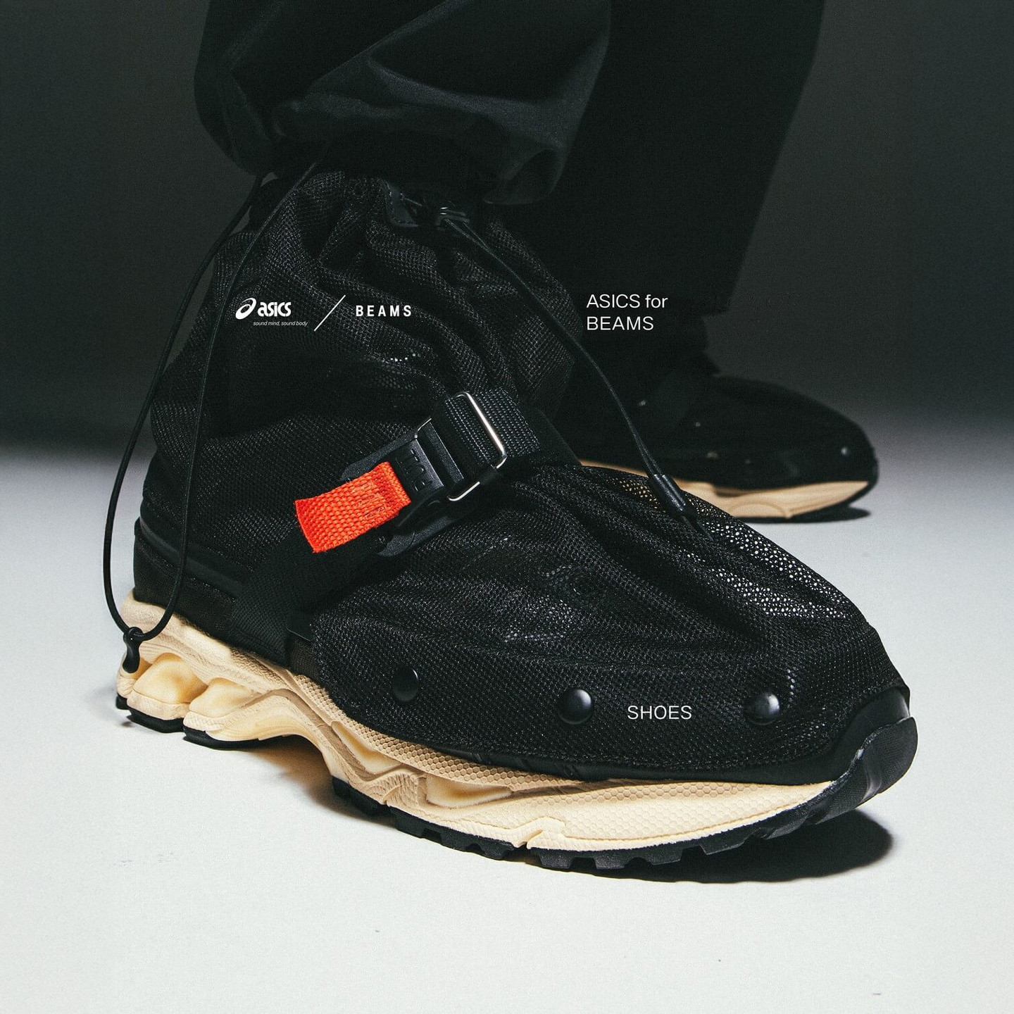 Asics Gel-Kayano 14 GTX x BEAMS 'Mosquito Net' Black / Red 1201A532-001-45