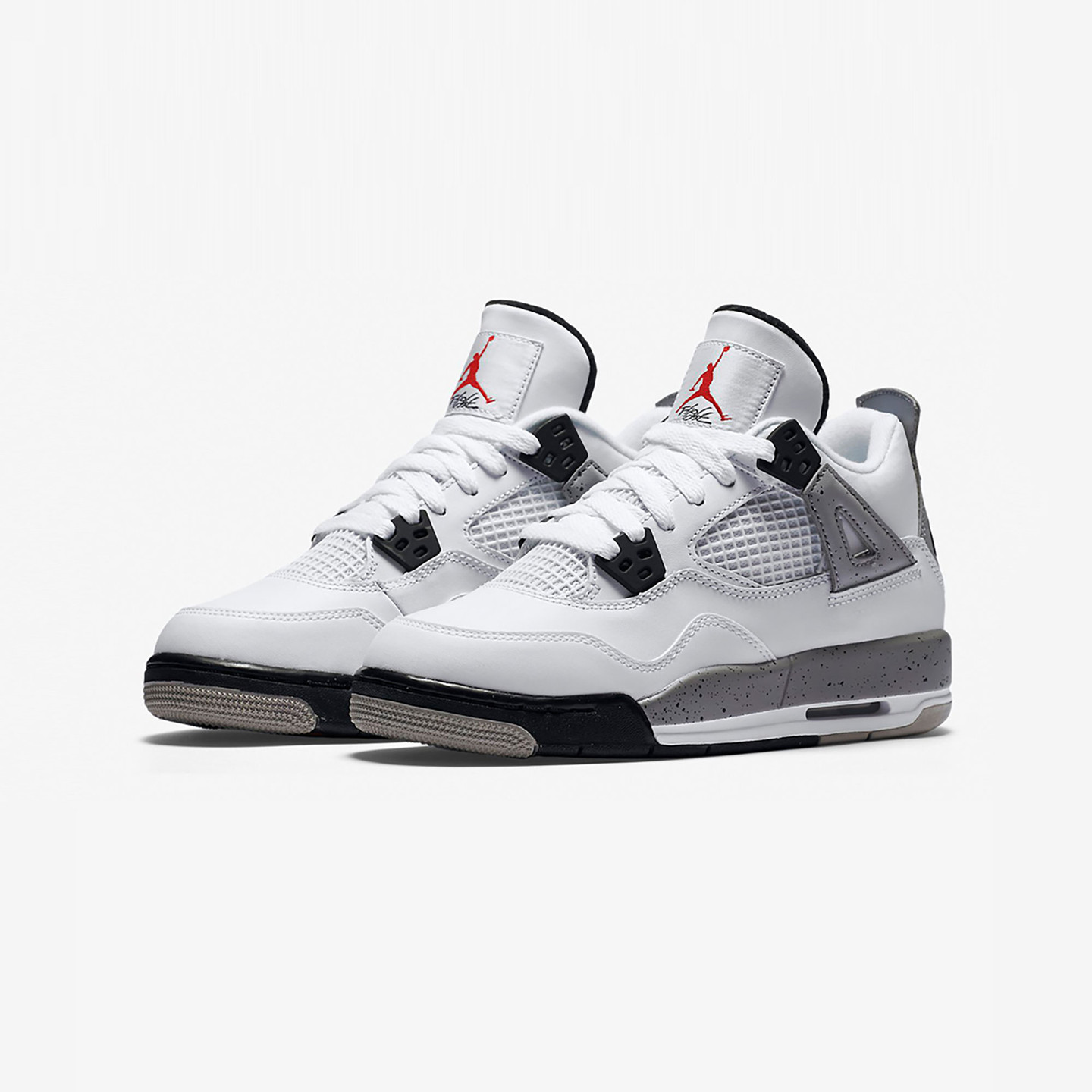 Nike Air Jordan 4 Retro GS Cement White / Fire Red / Tech Grey / Black 836016-192-39