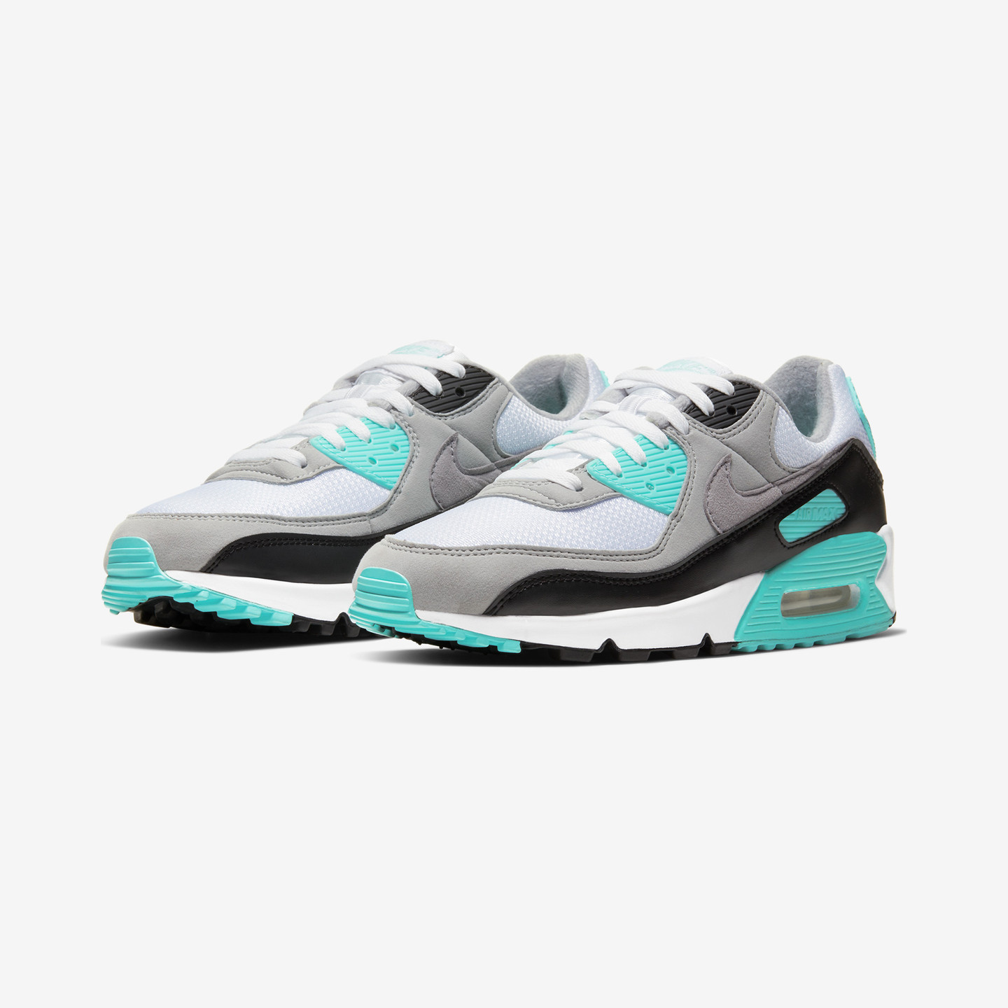 Nike Air Max 90 OG 'Fresh Mint' White / Particle Grey / Hyper Turq / Black CD0881-100-39