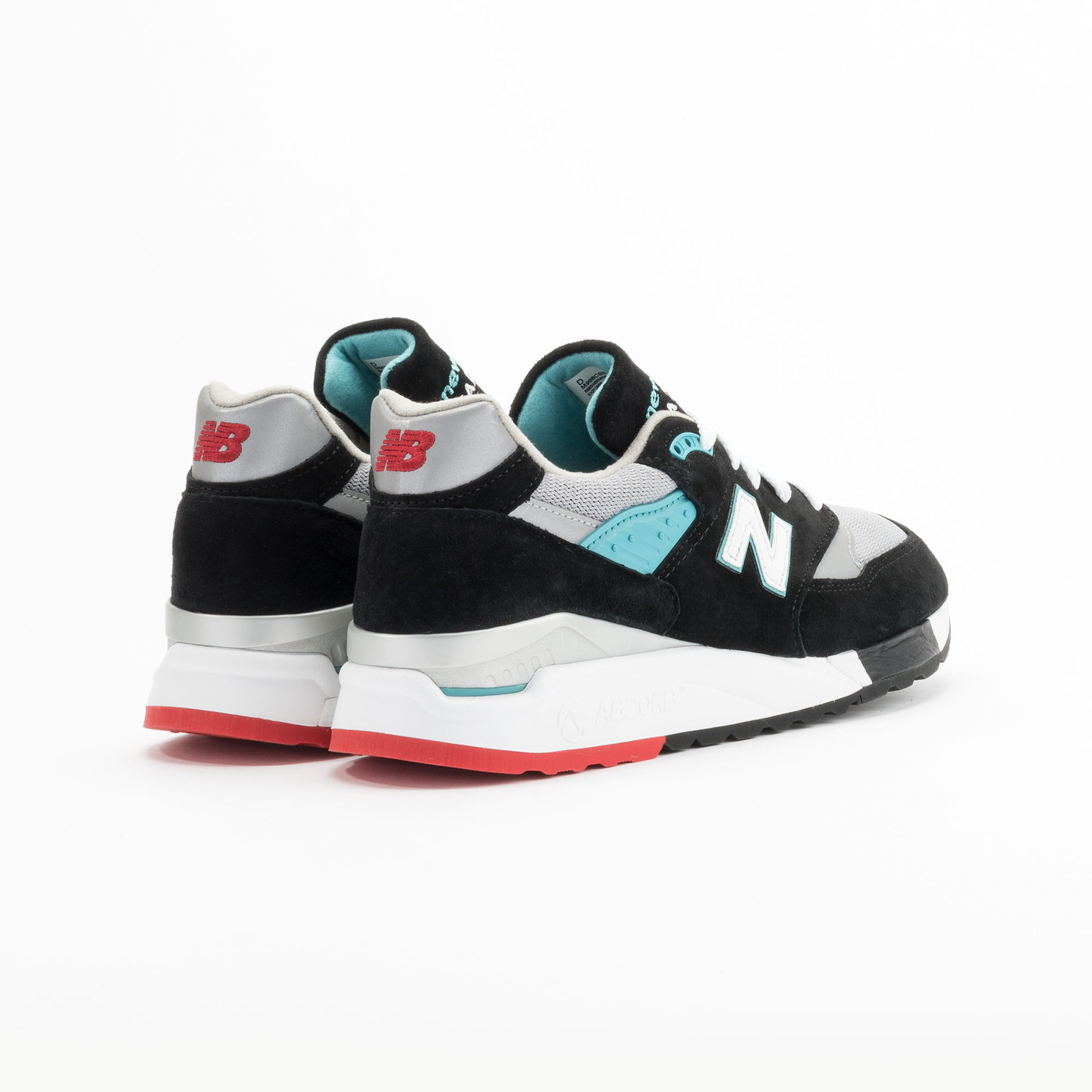 New Balance M998 CBB - Made in USA Black / Grey / Turquoise M998CBB-44