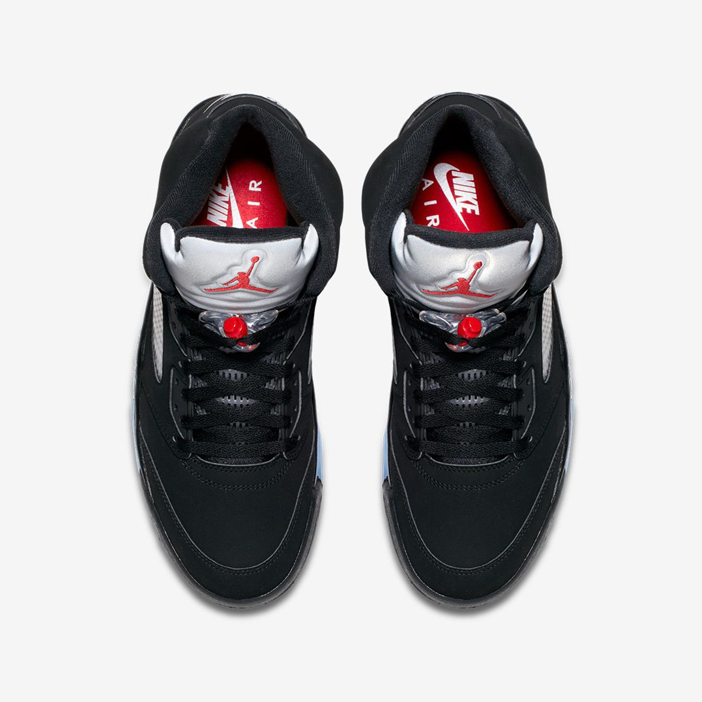 Jordan Air Jordan 5 Retro OG 'Metallic Silver' Black / Metallic Silver / Fire Red 845035-003-42.5