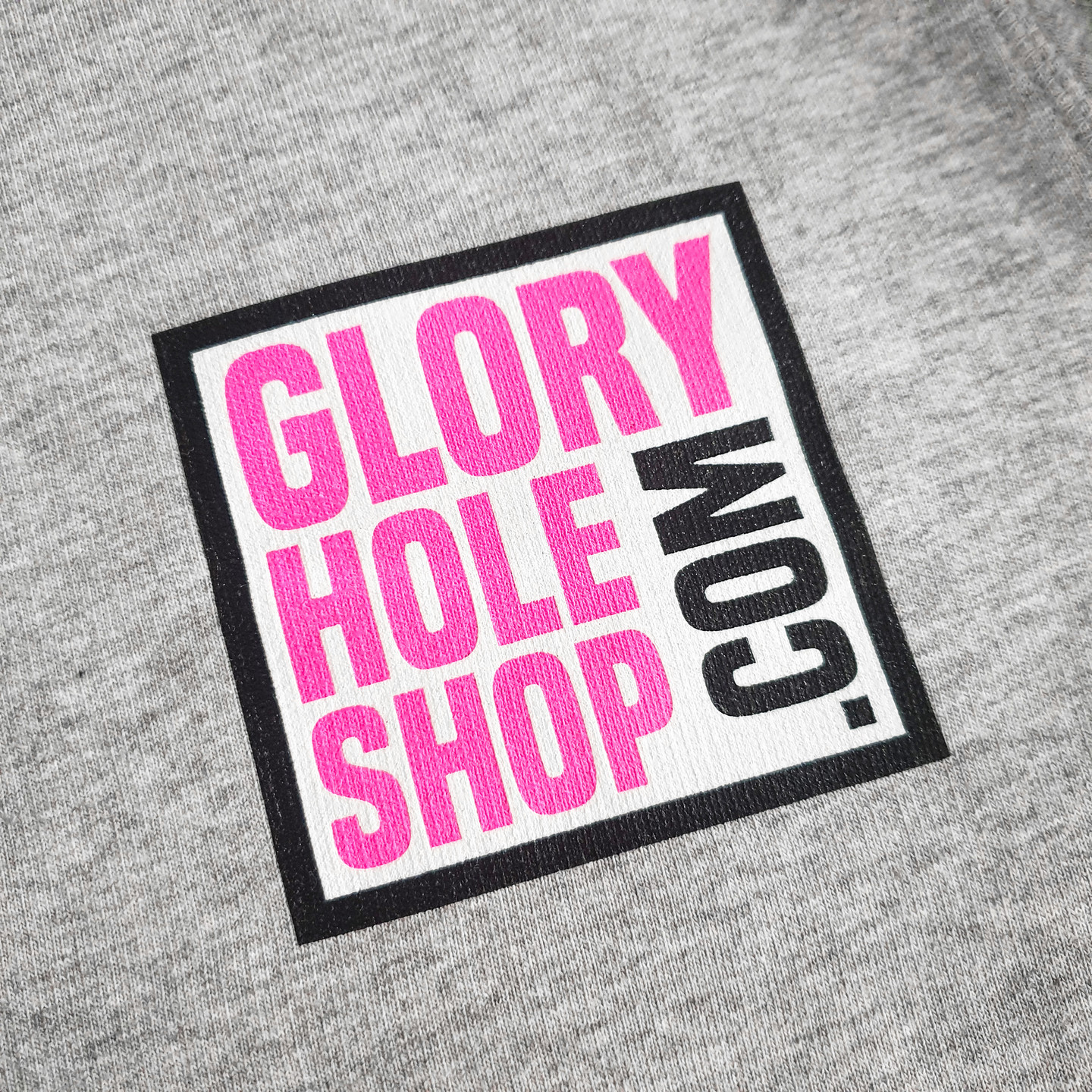 Glory Hole Logo Sweater Heather Grey / Scream Pink / Black / White GHSS-SW-HTHR-001-M