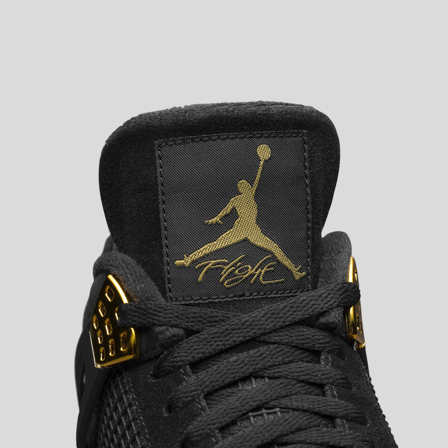 Jordan Air Jordan 4 Retro GS 'Royalty' Black / Metallic Gold / White 408452-032-39