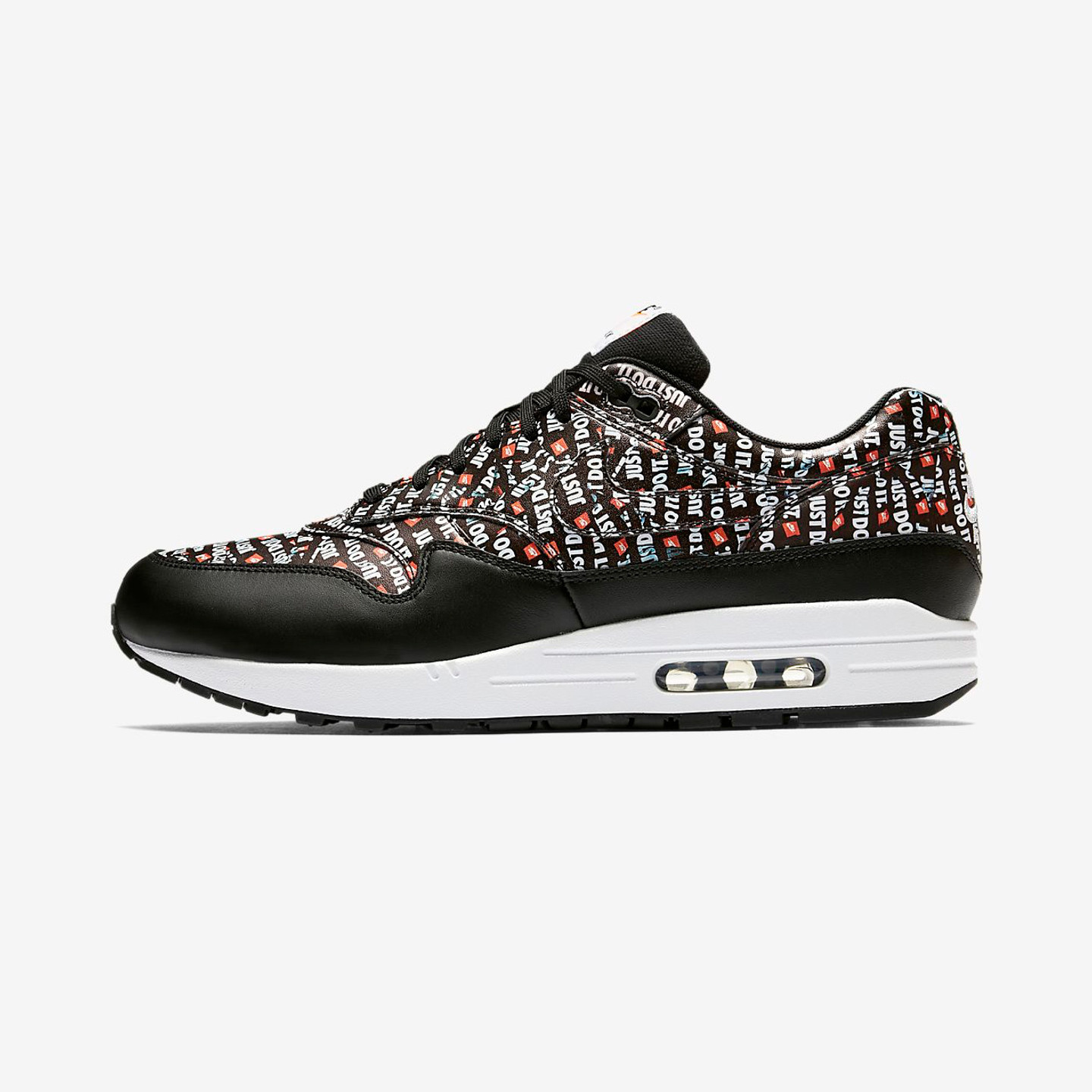 Nike Air Max 1 Premium 'Just Do It' Black / White / Total Orange 875844-009-41