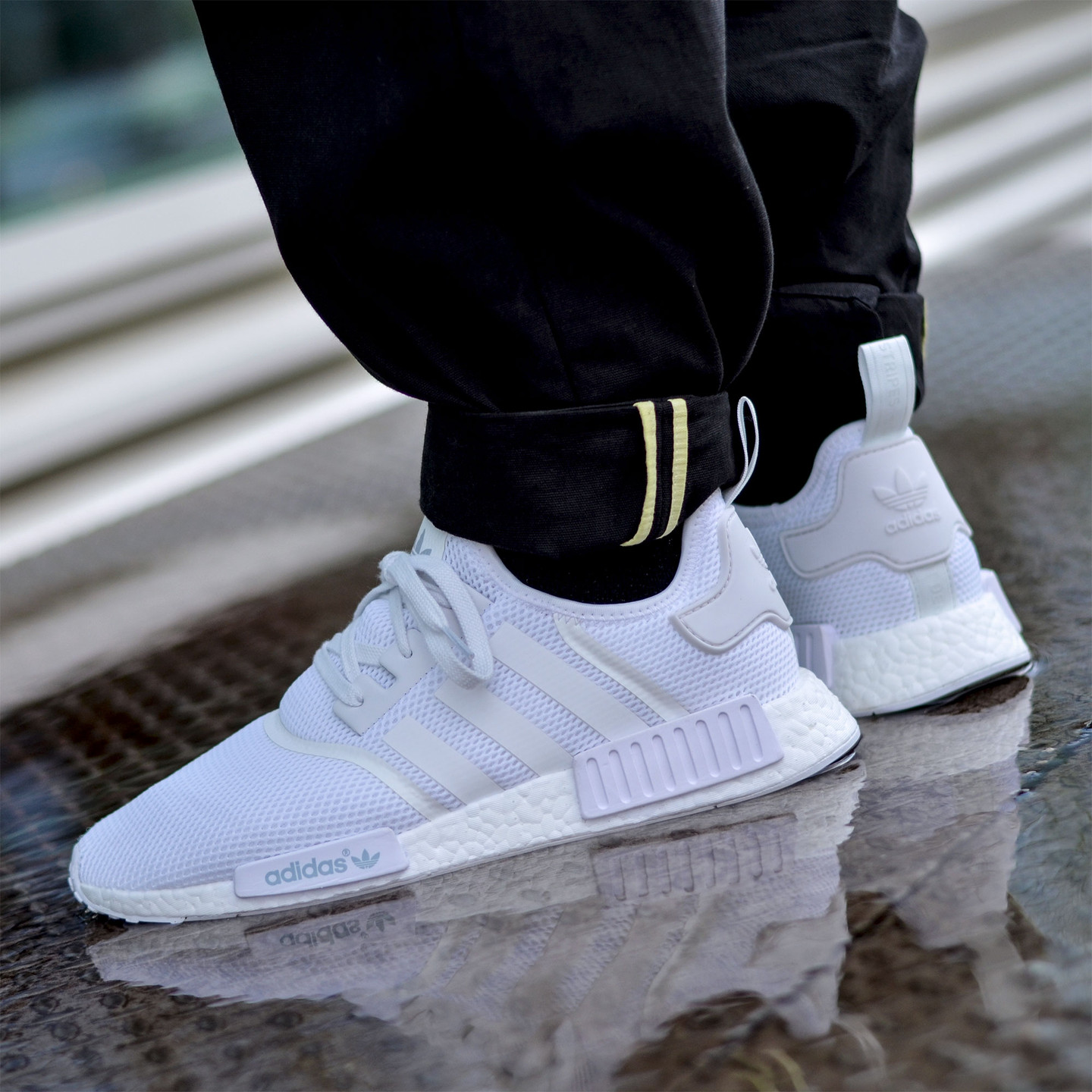 Adidas NMD R1 Runner 'Monochrome' White / White / White S79166-46.66