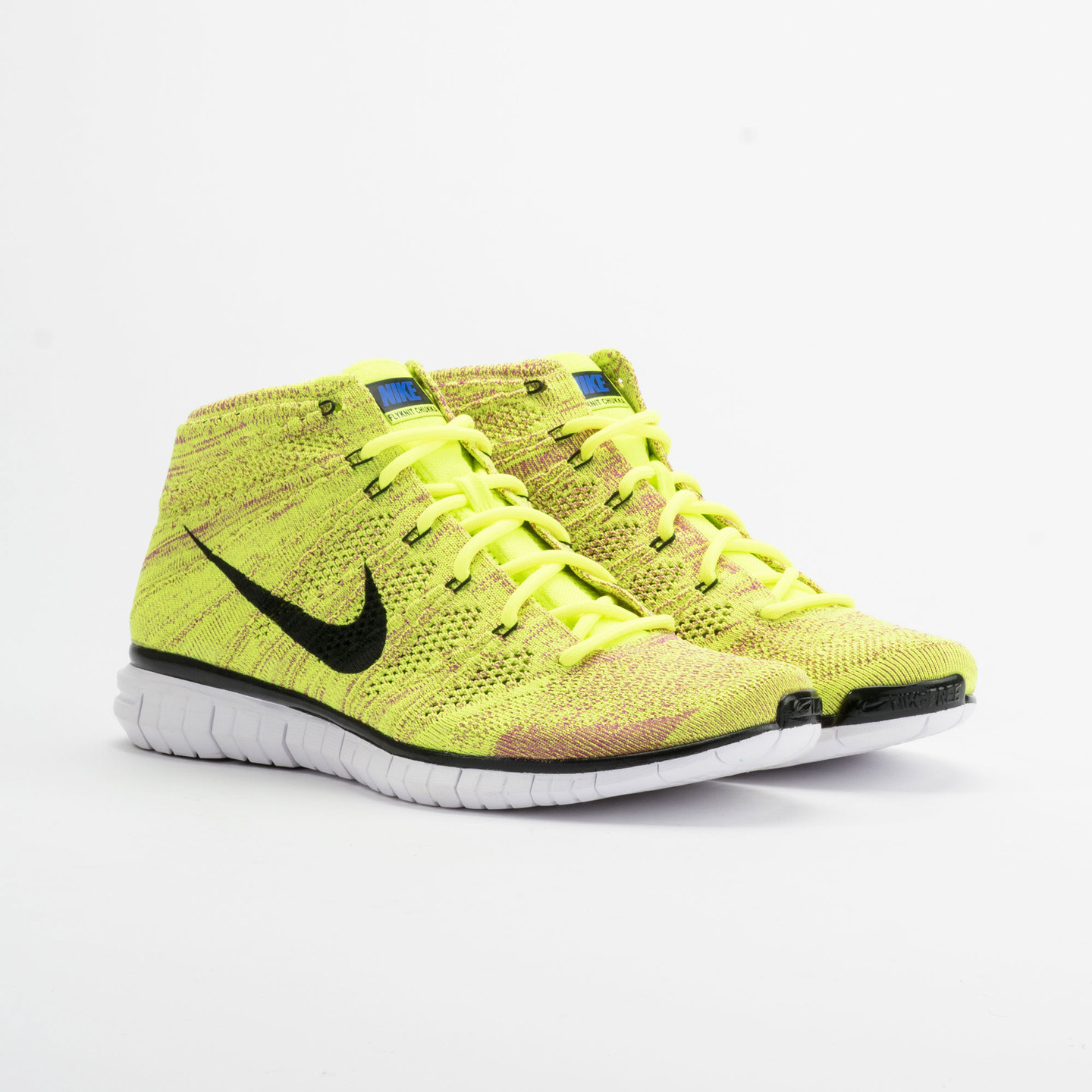 Nike Free Flyknit Chukka Volt/Black-Fchs Flash-Lyn Bl 639700-700-39