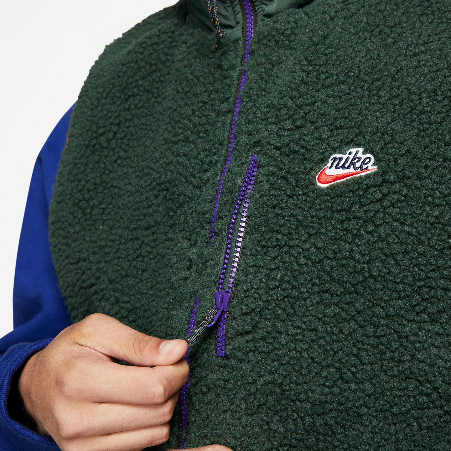 Nike NSW Sherpa Vest Galactic Jade / Sequoia / Kumquat CD3142-337-XL