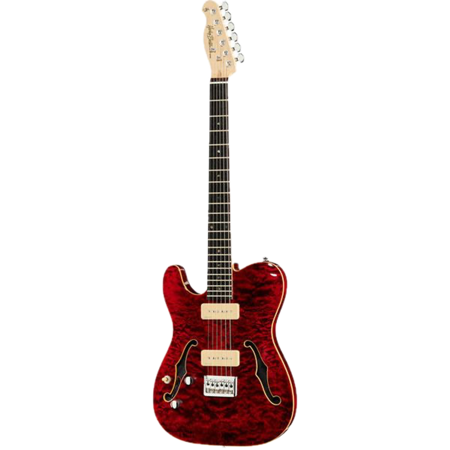 Harley Benton TE-90QM LH Trans Red