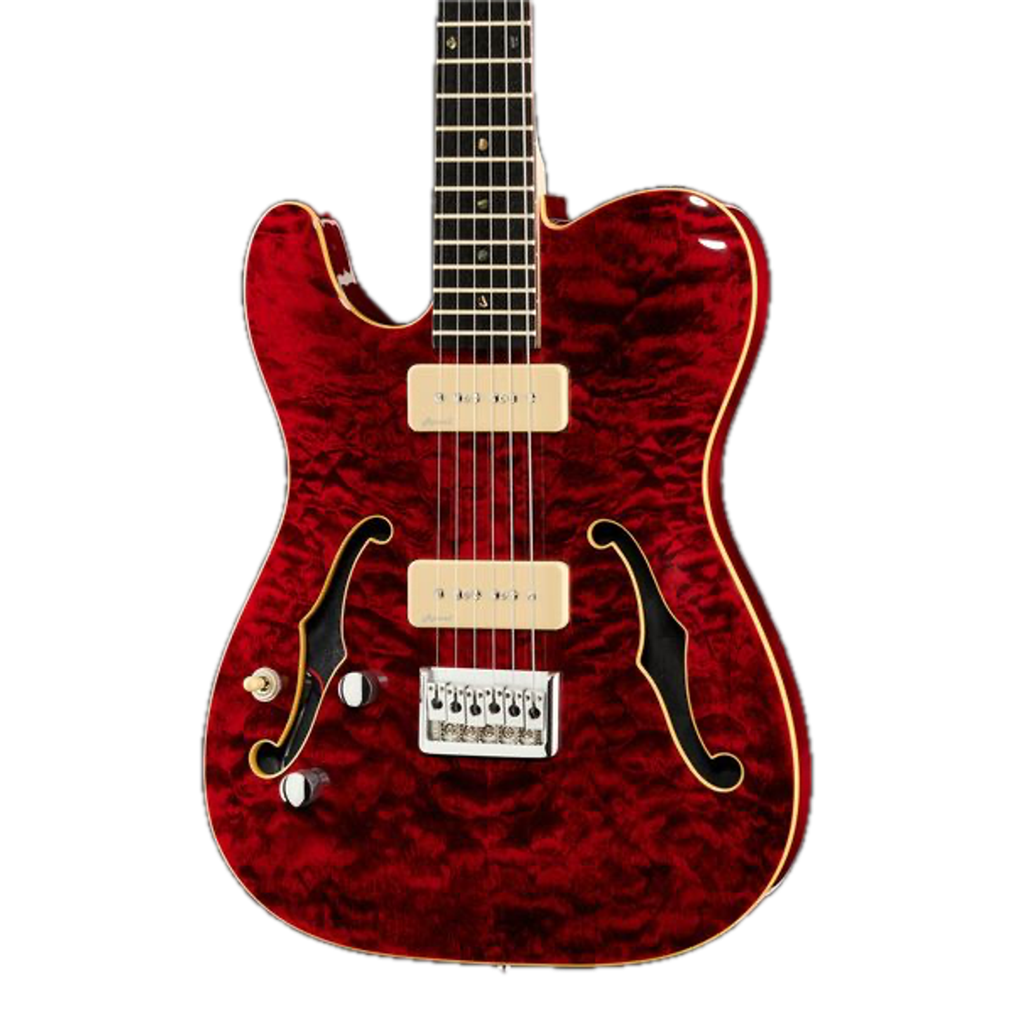 Harley Benton TE-90QM LH Trans Red