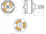 POWER TORQUE 2315 2450 K/V Brushless Motor F5K 2/3S