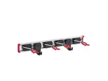 4 BRUNS Gerätehalter und 2 BRUNS Gerätehaken auf 50cm Führungsschiene