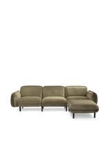 Modulares Designersofa BEAN mit Pouf in grün im skandinavischen Stil