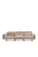 Modernes 3-Sitzer Loungesofa BEAN in beige für Wohnzimmer, Loungebereich und Empfangsbereich