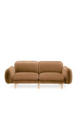 Senfgelbes 2er Modulsofa BEAN im eleganten skandinavischen Design für Loungebereich, Wohnzimmer, und Hotel-Lounge