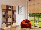 Bücherregal Grid 7x5 mit Schränken Eiche Natur
