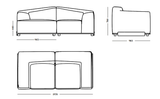 2-Sitzer-Sofa SAILER