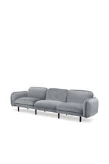 Modernes 3-Sitzer Loungesofa BEAN in grau für Wohnzimmer, Loungebereich und Wartezimmer