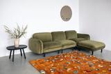 Bequemes skandinavisches 3er-Sofa BEAN mit modernem Design in grün