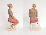Ergonomischer Schreibtisch-Hocker grau