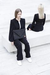 Laptoptasche Damen Filz grau