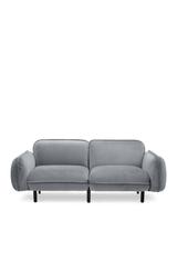 2-Sitzer Designersofa BEAN in grau mit modularem Aufbau