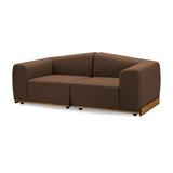 Designer-Sofa 2-Sitzer braun