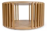 Runder Couchtisch aus Holzstäben