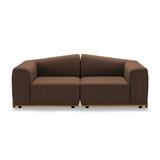 Loft-Sofa 2er-Sitzer braun