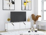 TV Schrank weiß Holz nordisches Design