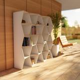 Bücherregal weiß Holz Design kaufen