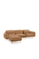 3-Sitzer Modulsofa BEAN in senfgelb im eleganten skandinavischen Design für Loungebereich, Büro und Wohnzimmer