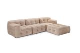 Gepolsterter Pouf NOT-A-SOFA mit modularem Aufbau für Modul- Designersofa NOT-A-SOFA im skandinavischen Stil in beige