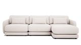Chauseloungue 3er-Sofa skandinavisches Design