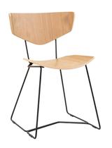 Retro-Stuhl aus Holz mit Metallfüßen kaufen