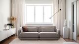Gemütliches Designer Sofa mit große Sitztiefe