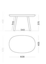 Beistelltisch oval Holz