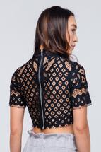 Spitzen Oberteil transparent