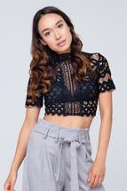 Spitzen Oberteil transparent