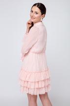 Hochgeschlossenes Minikleid mit Rüschen