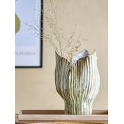 Mahira Vase, Grün, Steingut