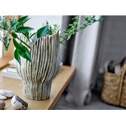 Mahira Vase, Grün, Steingut