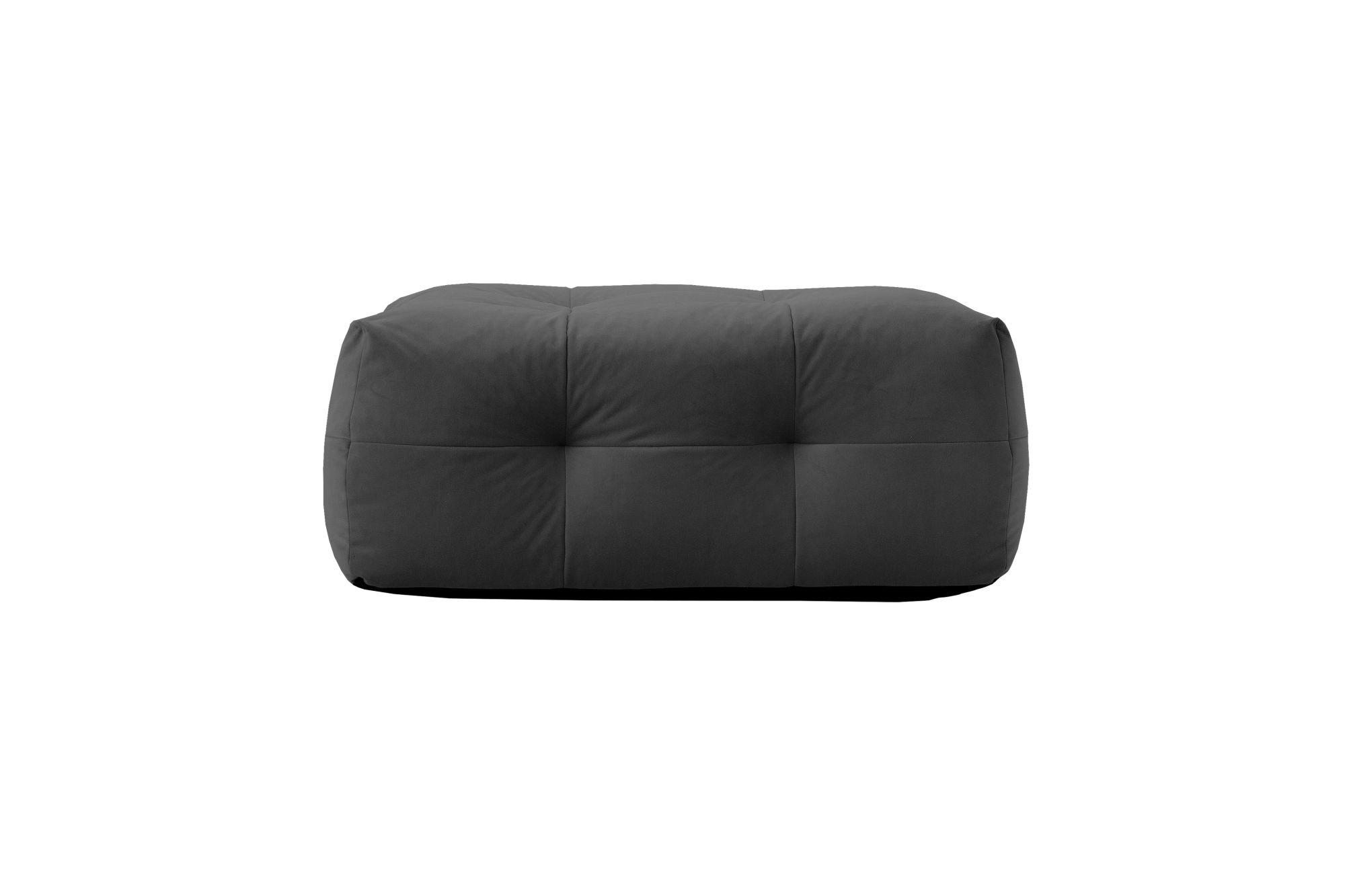 Dunkelgrauer Pouf NOT-A-SOFA im skandinavischen Stil mit modernem Design - Ablage für Füße und Beine