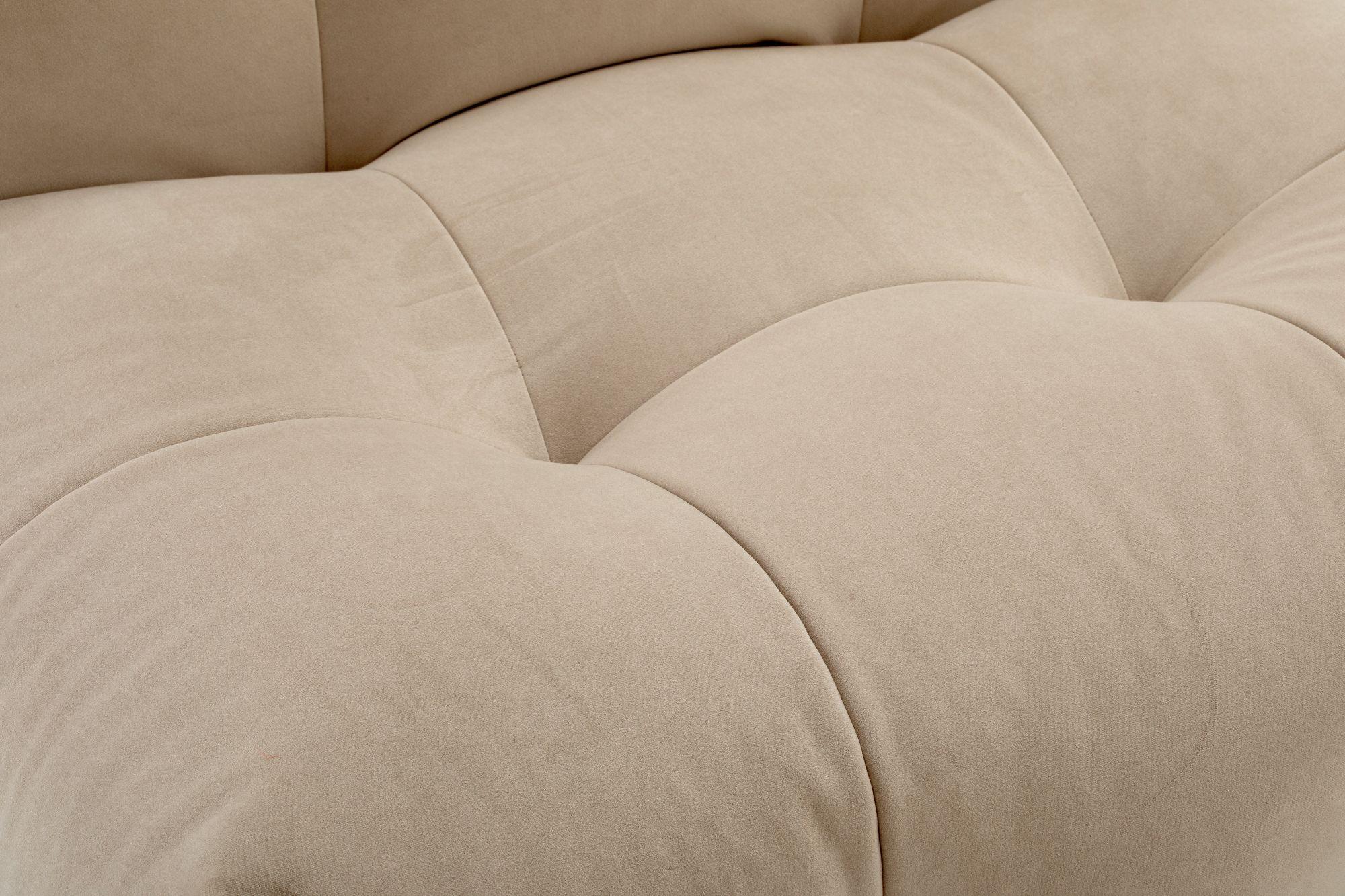 Bequemer Sofahocker mit modularem Aufbau und modernem skandinavischen Design in beige - Pouf NOT-A-SOFA
