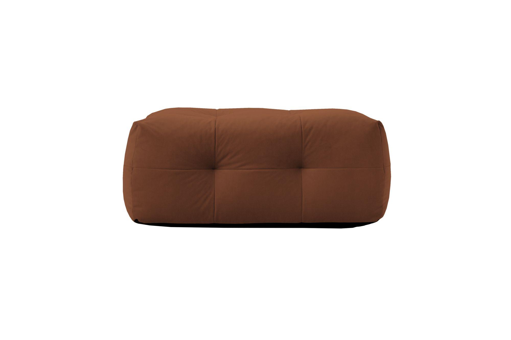 Großer Sofa Pouf NOT-A-SOFA mit modularem Aufbau in braun für Hotel-Loungebereich, Loungebereich und Wartezimmer